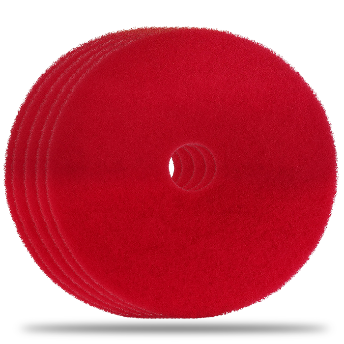 red floor cleaning pads