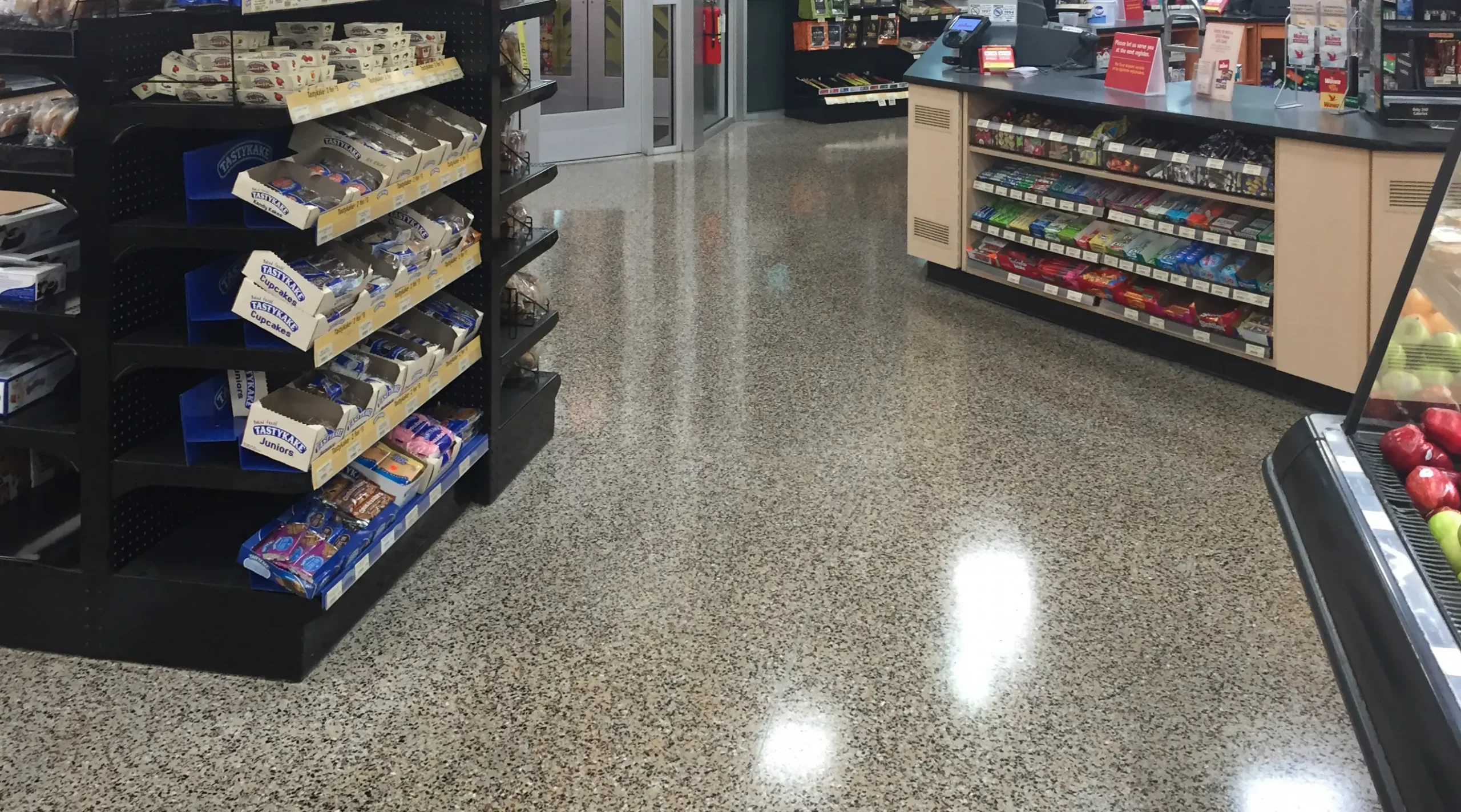 Convenience store floor coated with EPIC