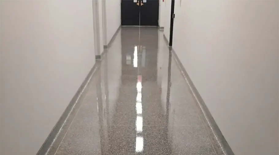 office hallway terrazzo floor
