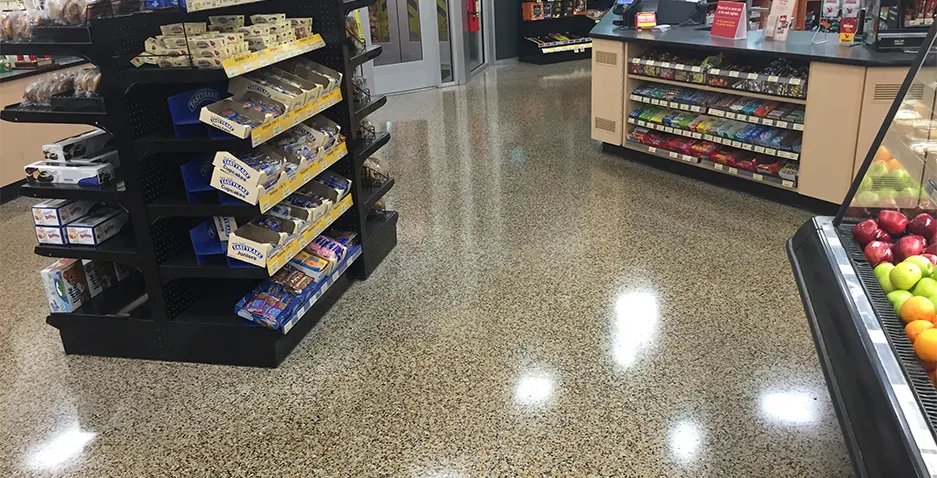 convenience store floor sealed