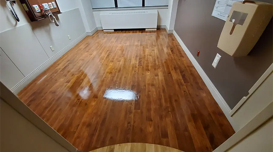 patient room shiny floor