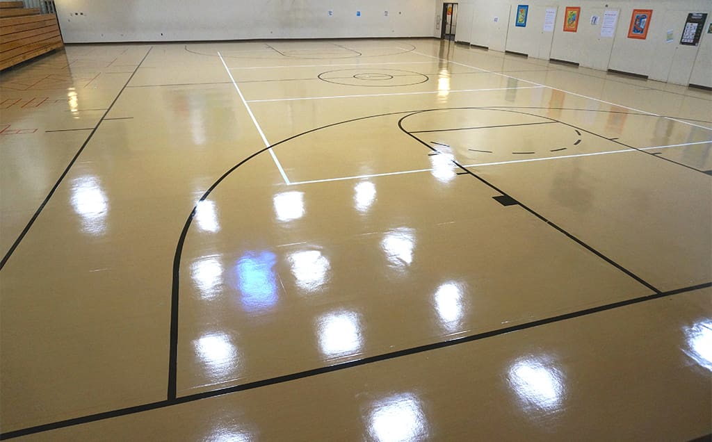 lvt floor gym