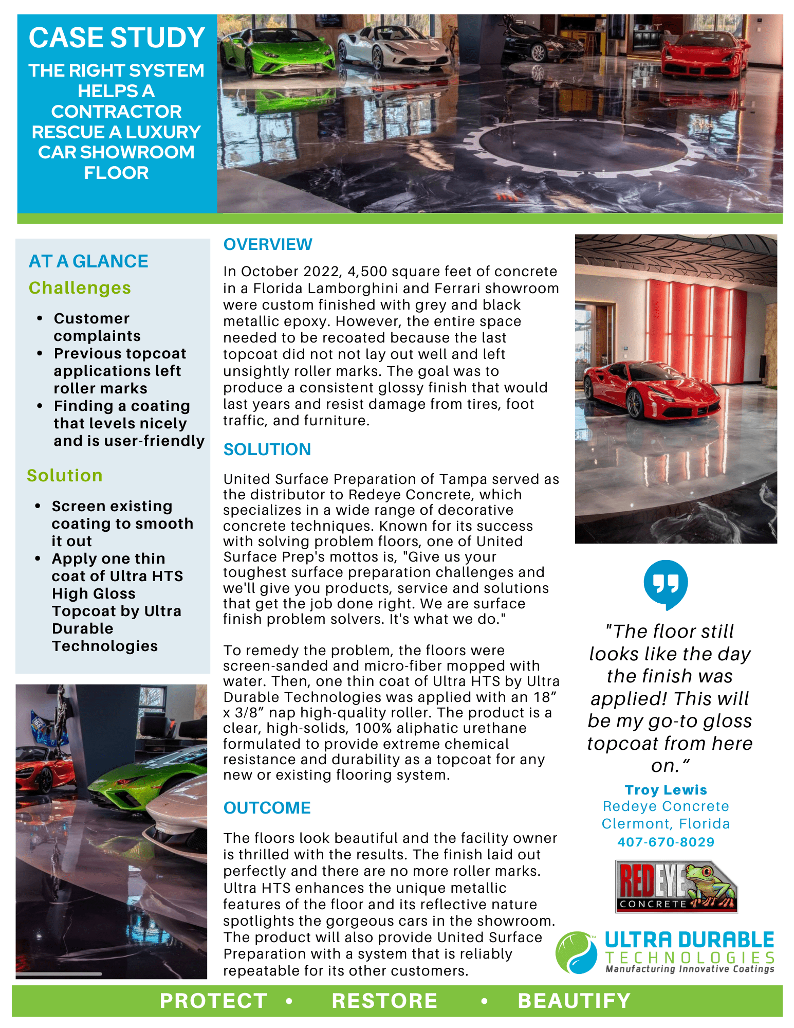 Metallic showroom HTS