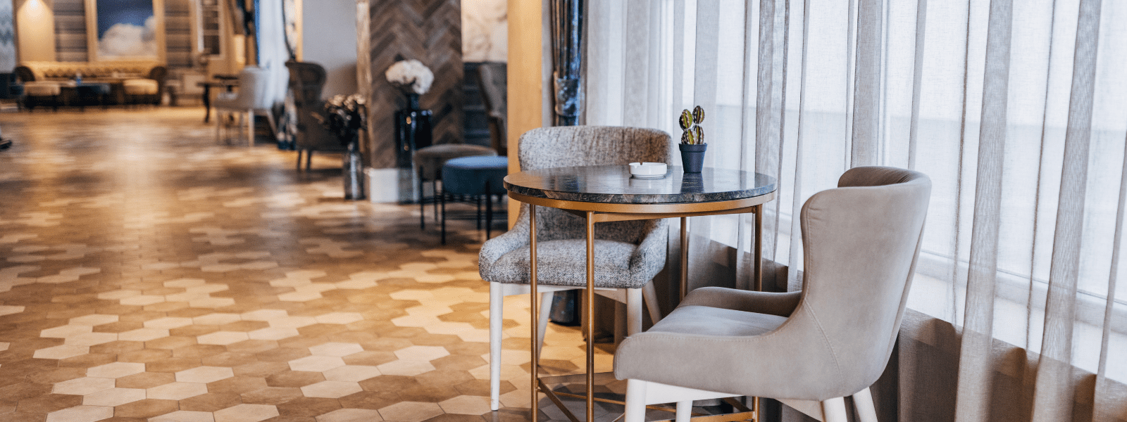 hotel lobby banner tile